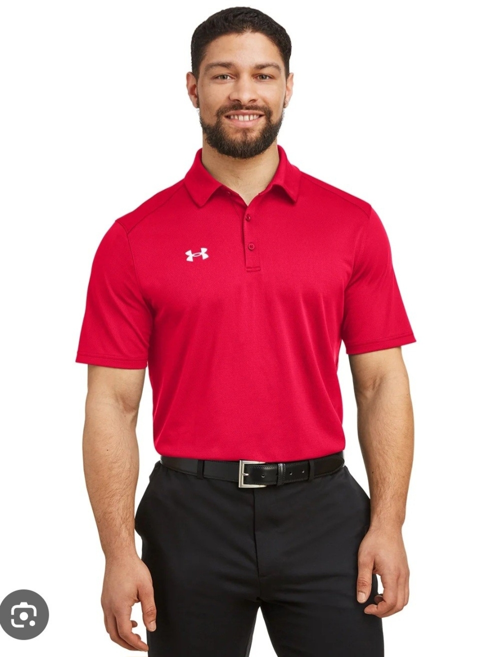 💪Under Armour Men’s Red Polo Shirt Size MD